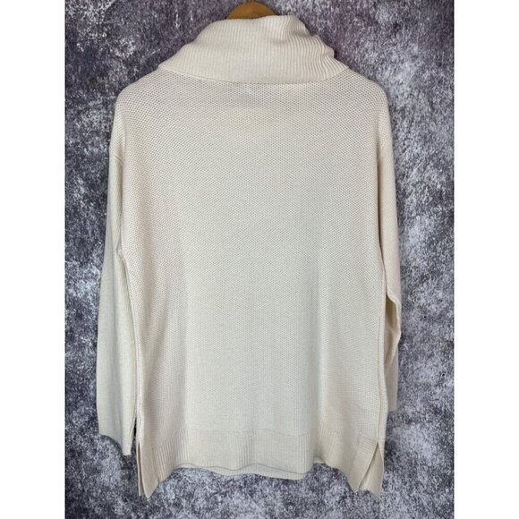 Talbots Sweater Women's L Lambs Wool Cowl Neck Old Money Quiet Luxury Lagenlook - Picture 7 of 15